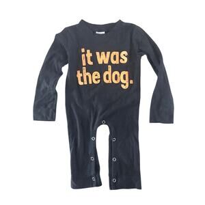Urban Smalls "It was the dog" Romper Size 6mo